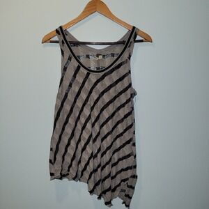 Free People LADIES M CAMI TANK SHIRT TOP ‎ Wavy Stripe Blue We The Free